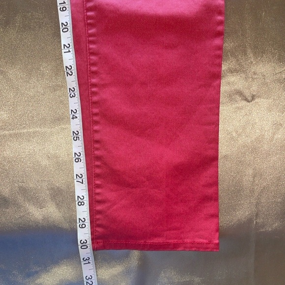 Salt Works Red Coated Denim Jeans Stretch Mid-Rise Classic Style Size 10 - Picture 7 of 12